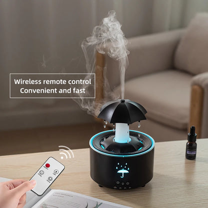 Umbrella Water Drop Air Humidifier with Colorful Light Raindrop Aroma Essential Oil Diffuser Aromatherapy Humidifier